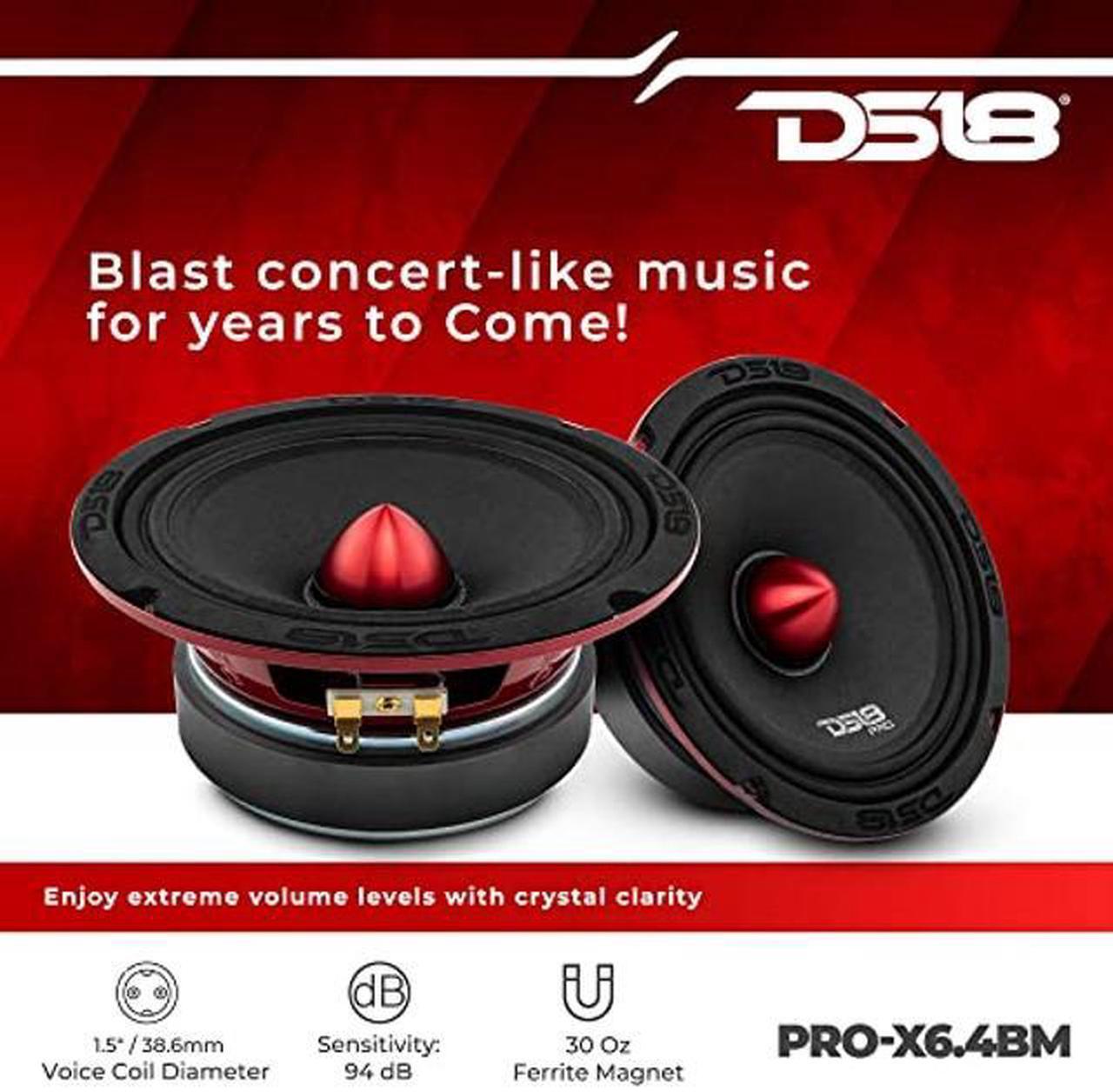 Alt view image 3 of 5 - DS18 Bundle Car Speakers 2X 6.5 Bullet Midrange Speakers 2X 6x9 Bullet Midrange Loudspeakers - Pro Audio, Door Speakers for Car, Truck and Motorcycle Stereo Sound System - 4 Speakers
