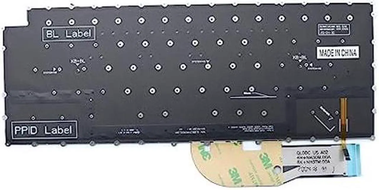 Alt view image 2 of 2 - New Replacement Keyboard Compatible with Dell XPS 9500 9510 9520 P91F 9700 9710 9720 P92F Precision 5550 5560 5750 5760 2R30J 02R30J with Backlit