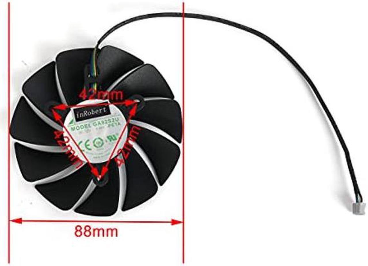 Alt view image 5 of 5 - inRobert 88mm GA92S2U 12V 0.46A Graphics-Card-Fan-Replacement for Zotac-RTX-3070-3080-Ti-3090-AMP-Holo-GPU-Cooler (Fan-Full Set)