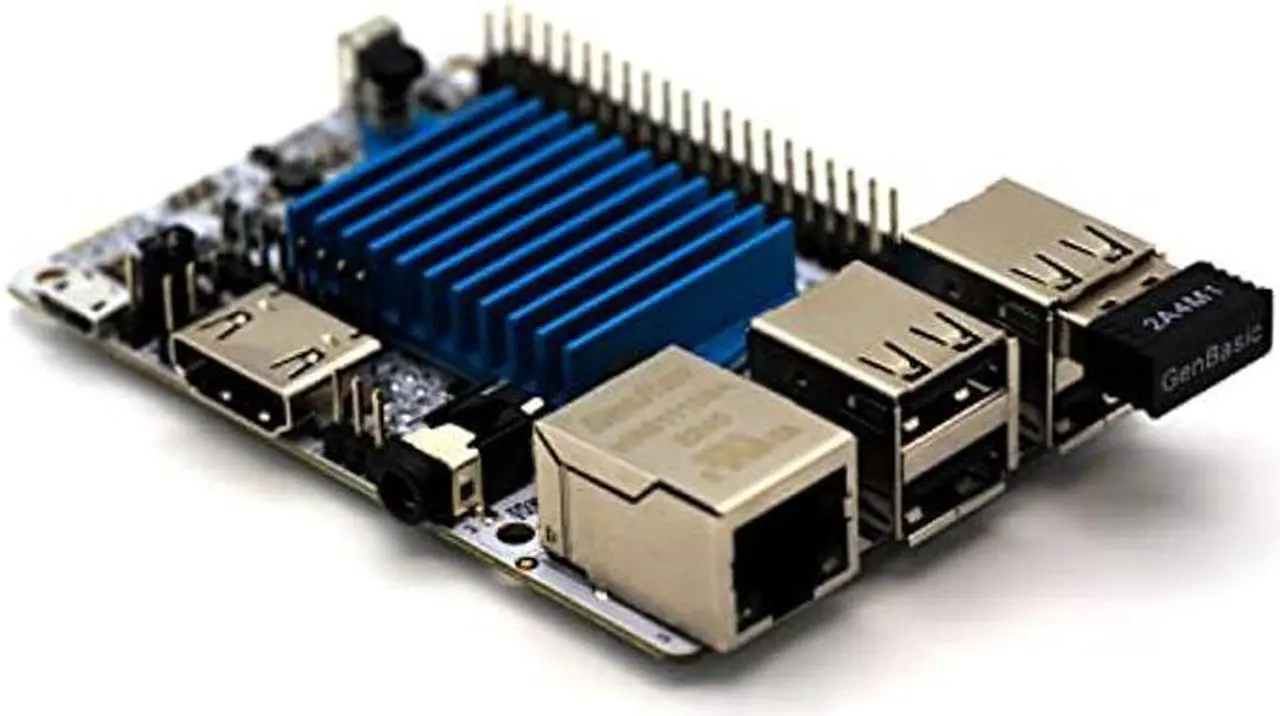 Main image of Libre Computer Le Potato Mini Single Board Computer with USB WiFi 4 and Heatsink (2GB WiFi 4, Libre Blue)