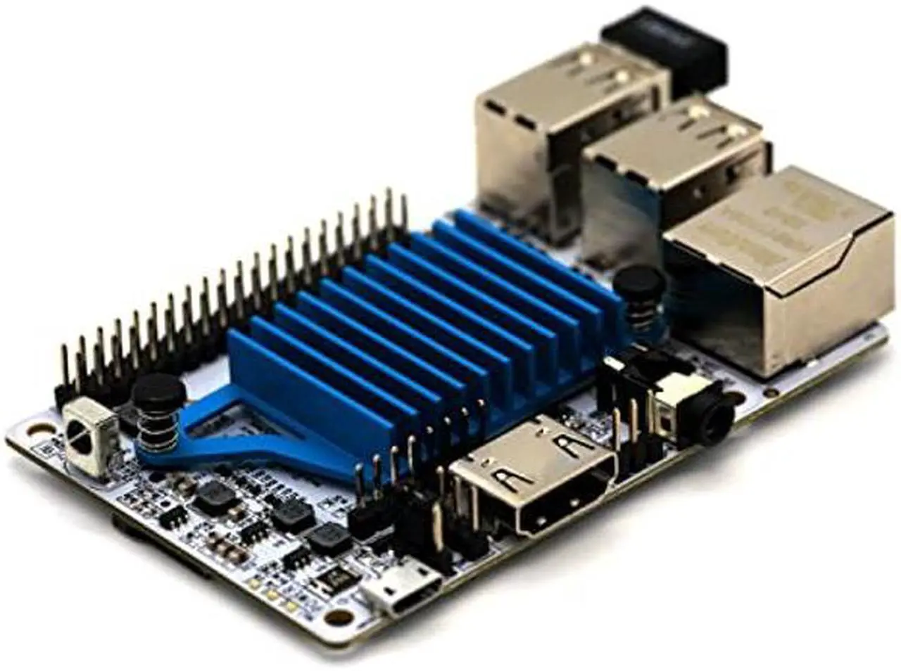 Alt view image 2 of 5 - Libre Computer Le Potato Mini Single Board Computer with USB WiFi 4 and Heatsink (2GB WiFi 4, Libre Blue)