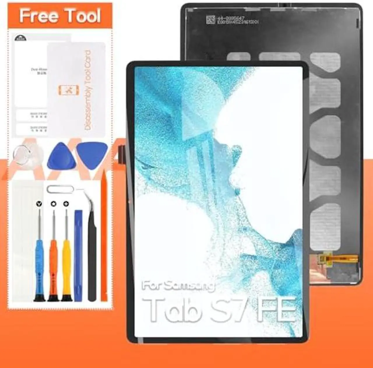 Main image of for Samsung Galaxy Tab S7 FE T730 Screen Replacement T730 T733 T736 T738U T735 T737 LCD Display Touch Screen Digitizer Full Assembly,with Tools(Black)