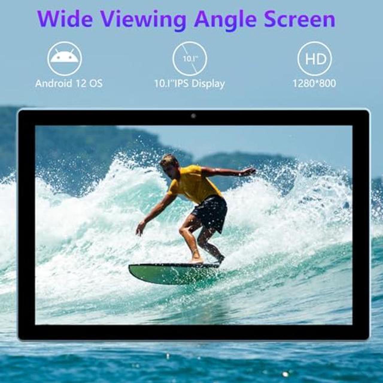 Alt view image 4 of 5 - Tablet 2 in 1 6GB+128GB Android 11 Tablets, 10.1 Inch Tablet With Keyboard Mouse Case Stylus, 2.4G/5G Wifi 6, 1.8Ghz Computer Tablet PC, 1280*800 HD Touch Screen, 8MP Dual Camera, 6000mAh Battery