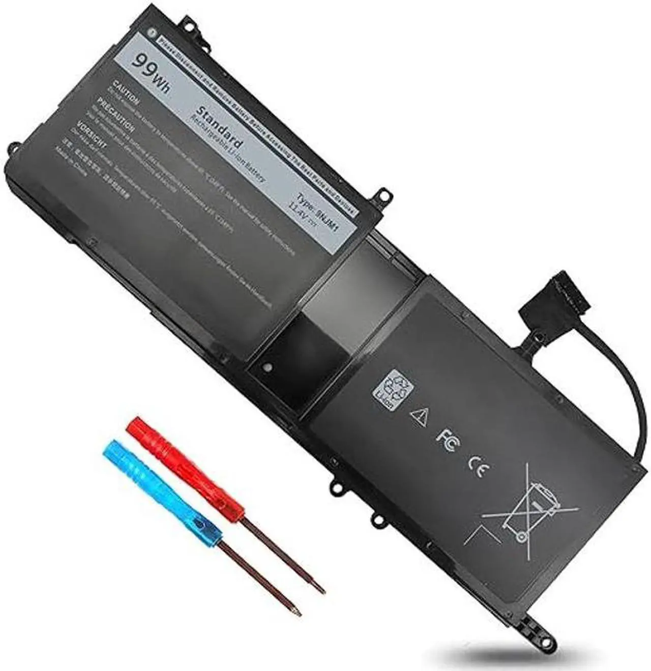 Main image of 99WH 9NJM1 Laptop Battery Compatible with Dell Alienware 15 R3 15 R4 17 R4 17 R5 Alienware 15 2018 ALW17C-D1758 fits for P31E P31E001 P69F P69F001 9NJMI 09NJM1 MG2YH 01D82 44T2R 546FF, 11.4V 6-Cell