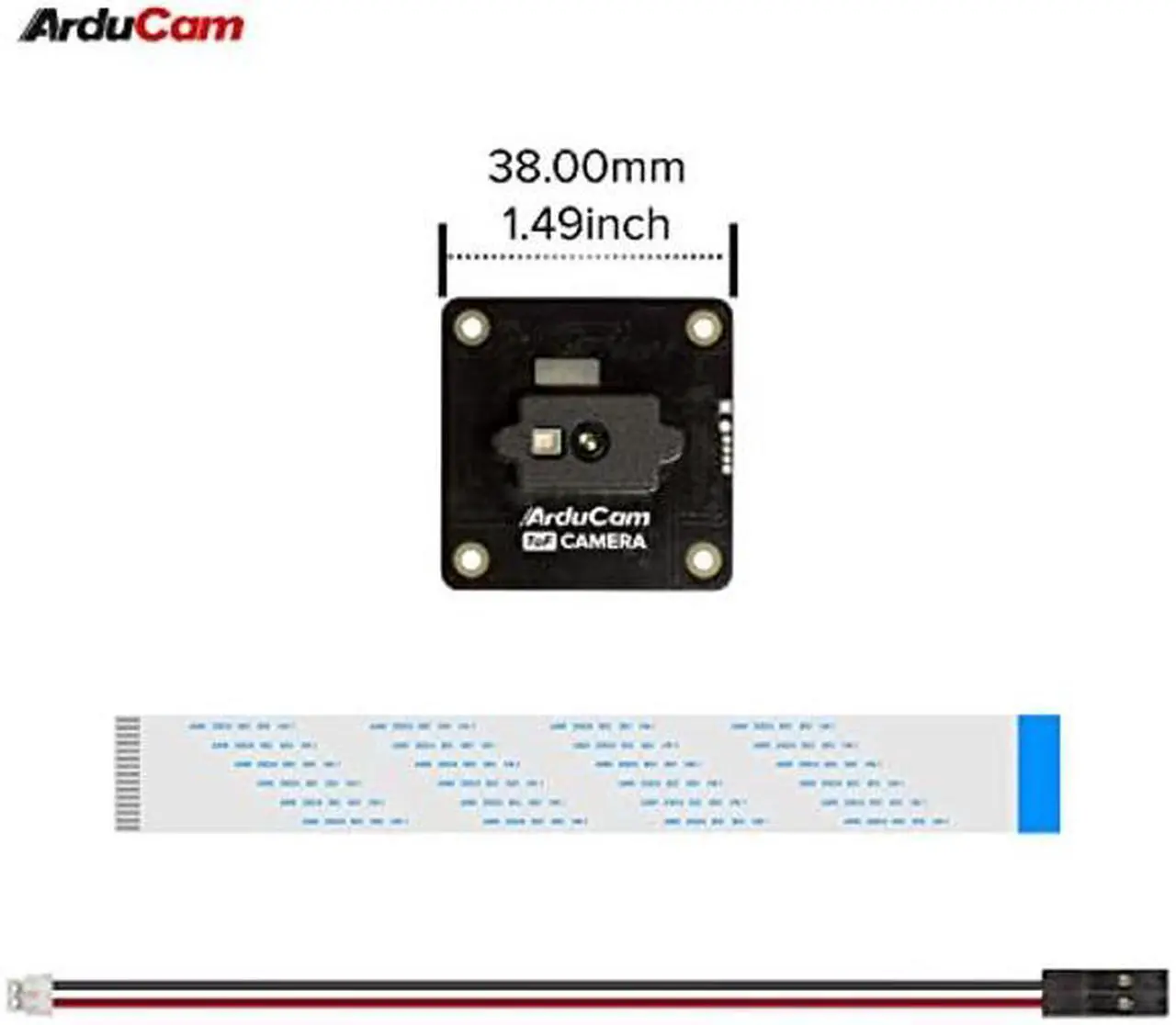 Alt view image 3 of 5 - Arducam ToF Camera, 0.43MP Color Rolling Shutter Camera Module with Case for Raspberry Pi and Nvidia Jetson Nano/NX, Depth Sensing Solution ToF Tech Camera