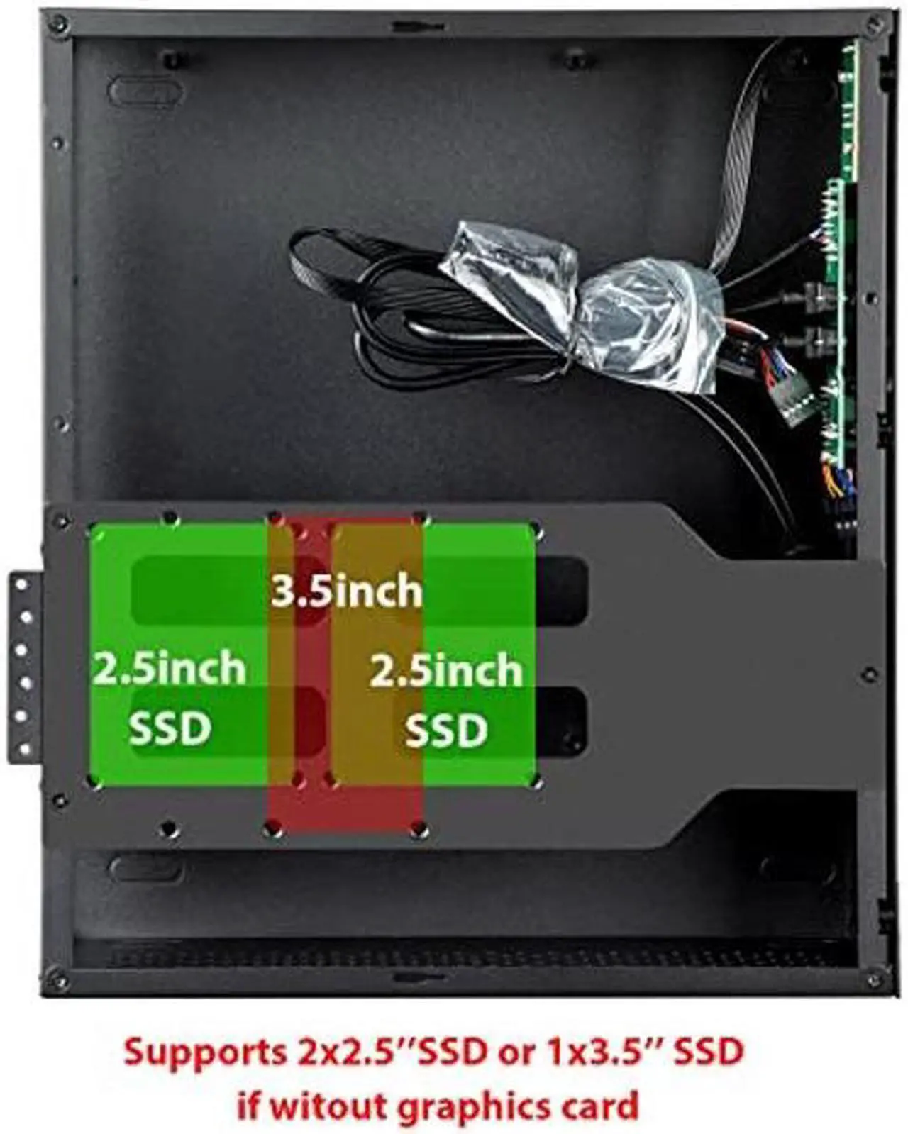 Alt view image 3 of 5 - Micro ATX Case PC Case: MATX Case DTX Mini PC ITX Desktop Computer Case Support Micro ATX MATX DTX ITX Mini PC