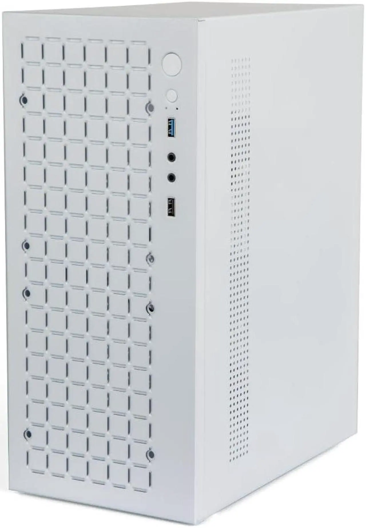 Main image of Micro ATX Case PC Case: MATX Case Mini PC ITX Desktop Computer Case Support Micro ATX MATX DTX ITX Mini PC with USB3.0, Support 3.5'' HDD (White)