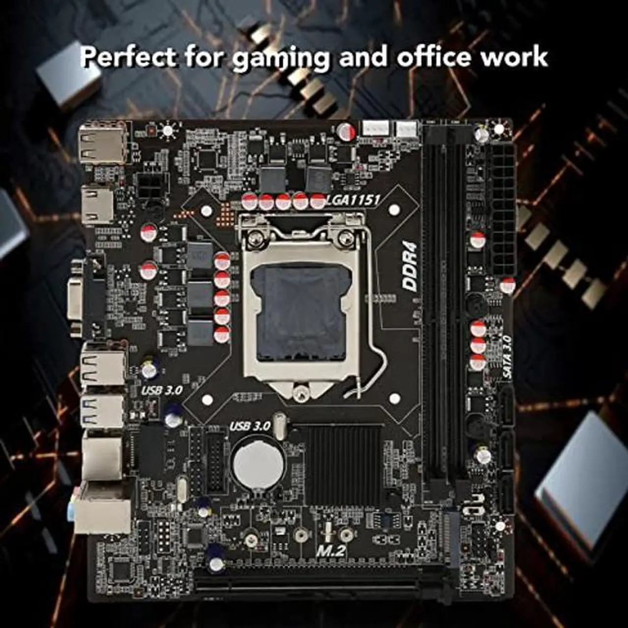 Alt view image 4 of 5 - H110B4 H110 Computer Motherboard LGA1151 pin Dual Channel DDR4 Memory M.2 Interface Desktop Server Motherboard Support 1151 pin Intel Core i5 6500 i7 6700 CPU