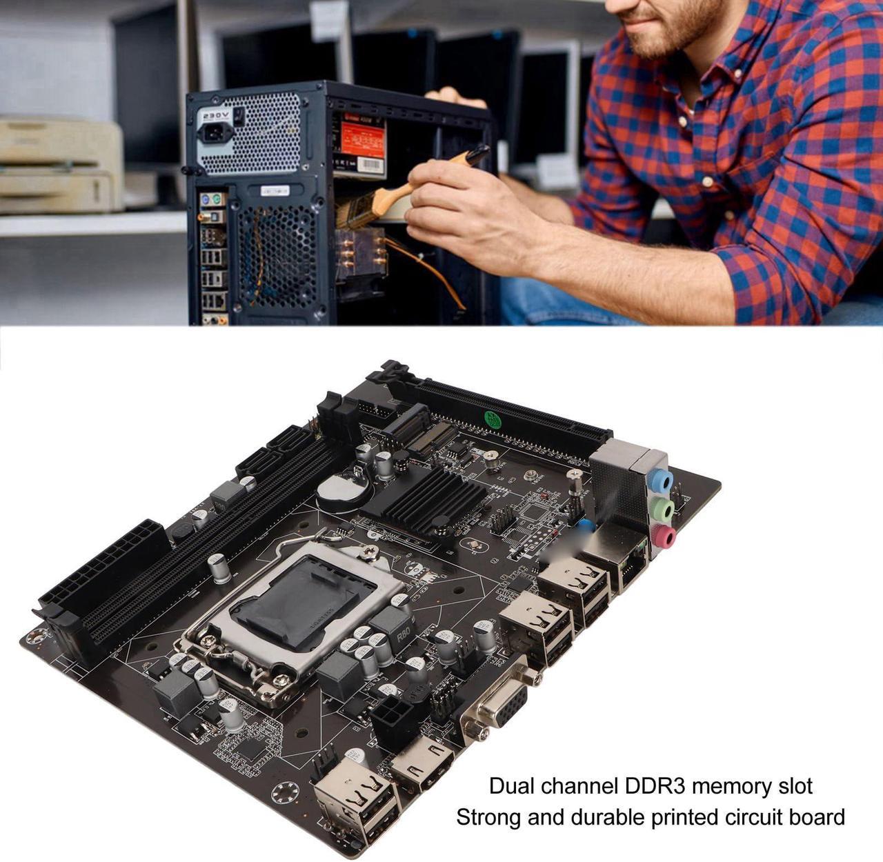 Alt view image 2 of 5 - LGA 1155 Motherboard with WiFi, Dual Channel DDR3, 6 USB2.0, HD Output, Mini ITX for PC