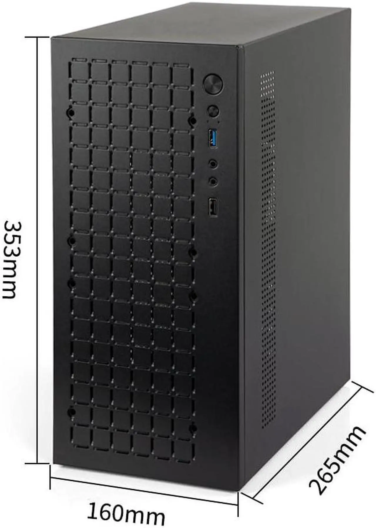 Alt view image 4 of 5 - Micro ATX Case PC Case: MATX Case Mini PC ITX Desktop Computer Case Support Micro ATX MATX DTX ITX Mini PC with USB3.0, Support 3.5'' HDD (Black)
