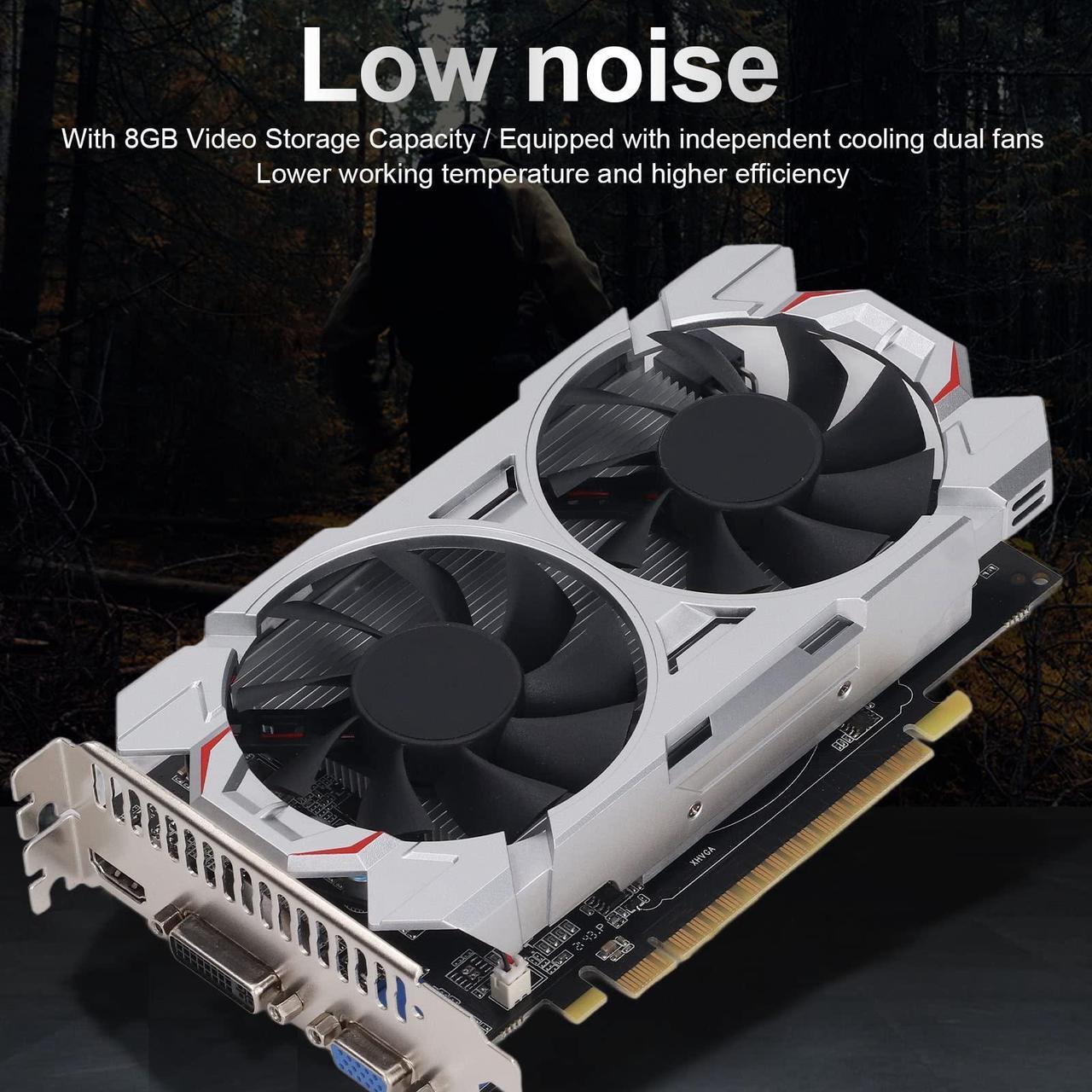 Alt view image 5 of 5 - GTX650TI 2GB DDR5 128BIT Desktop Graphics Card, PC Gaming Video Graphics Card with Dual Silent Fans, Support DV VGA HDMI Interface, 928MHz 1350MHz, DirectX 11.1 (GTX650TI 2GB DDR5 128BIT PCI-E)