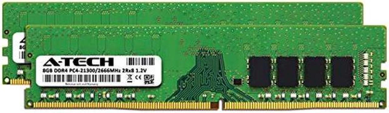 Alt view image 2 of 5 - A-Tech 16GB (2x8GB) DDR4 2666MHz DIMM PC4-21300 UDIMM Non-ECC 2Rx8 1.2V CL19 288-Pin Desktop Computer RAM Memory Upgrade Kit