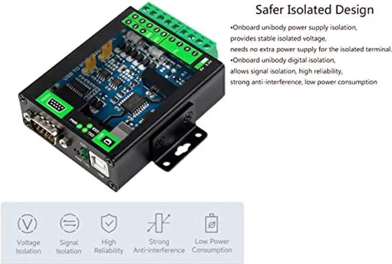 Alt view image 5 of 5 - USB to RS232/485/422/TTL Converter with FT232RNL Chip, Industrial Isolated USB Adapter with Multiple Protection, Support Multi Devices and Android, Windows 11 / 10 / 8.1 / 8 / 7, Etc Multi System
