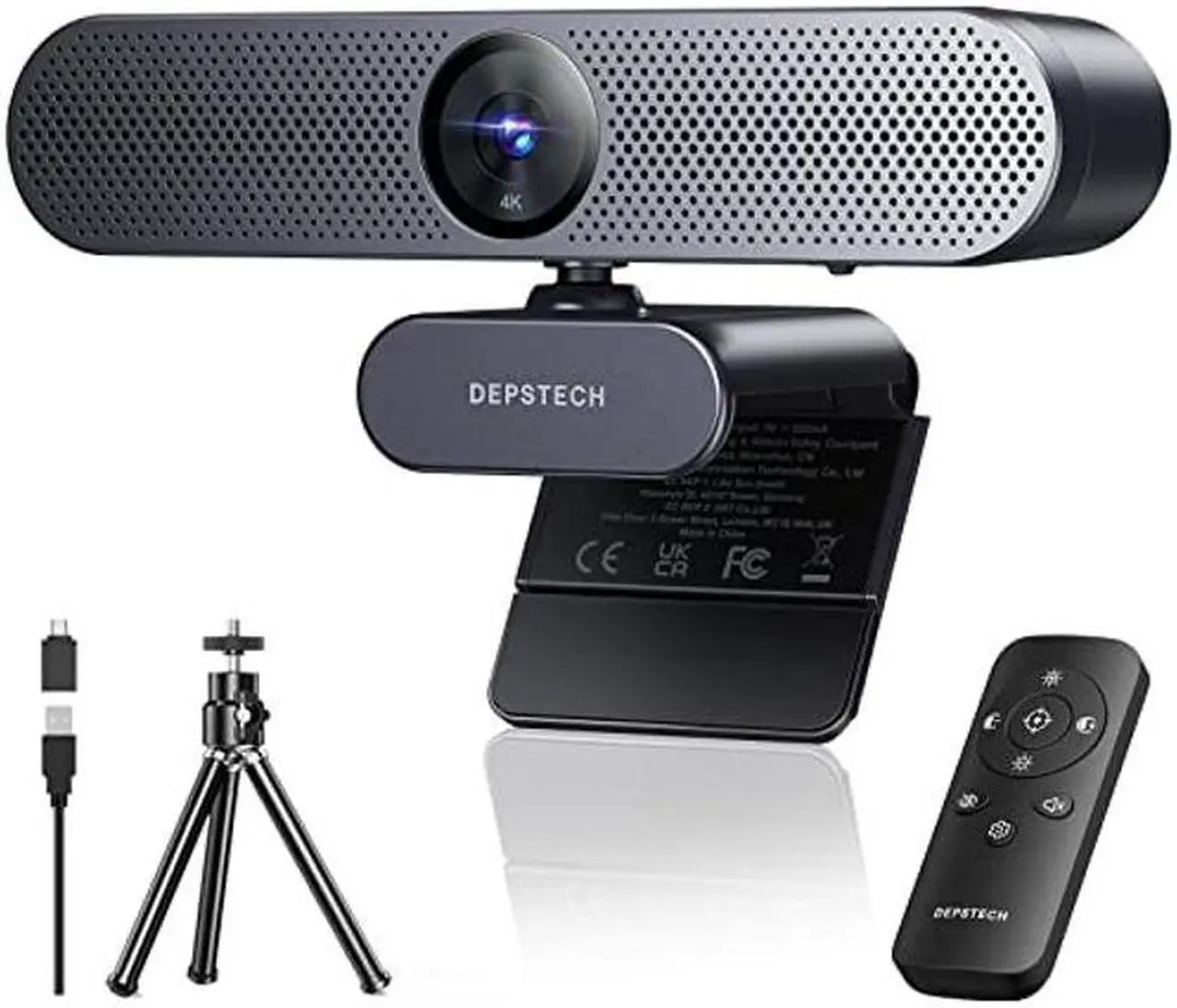 Main image of Webcam 4K, DEPSTECH DW50 Webcam with Remote, Sony Sensor Computer Camera with Mic, Noise-Canceling, Auto-Focus, Low Light Correction, Privacy Cover, Ideal for Streaming,Teams,OBS,PC,Laptop and Desktop