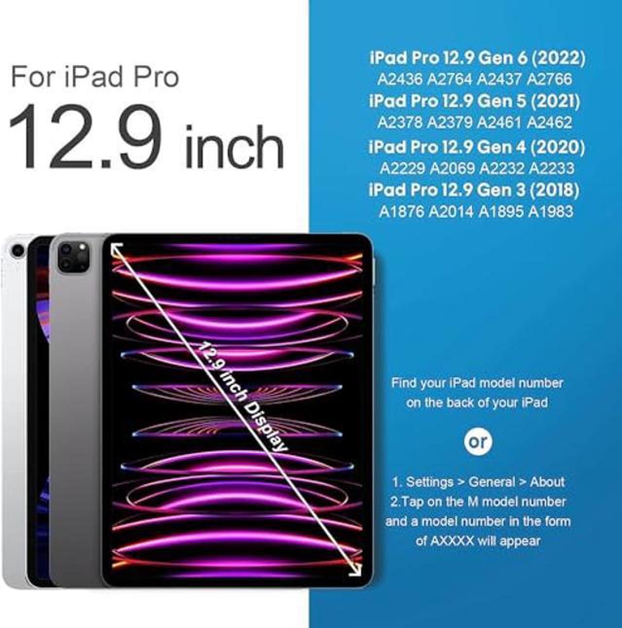 Alt view image 2 of 5 - FARYODI iPad Pro 12.9 Case with Keyboard - Smart Folio Cover with Detachable Backlit Keyboard & Pencil Holder, iPad Pro 12.9-inch Keyboard case for 6th,5th,4th,3rd Generation, Black