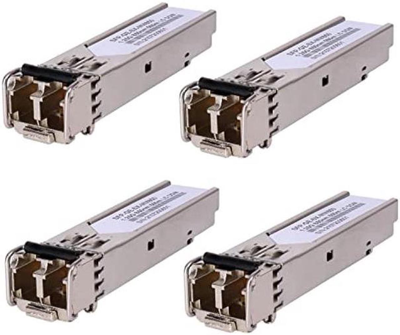 Main image of 4 Pack 1.25G 850nm Multimode SFP LC Transceiver Fiber Module 550 Meters 1000Base-SX LC MMF for Cisco GLC-SX-MMD/SX-MM/SFP-GE-S,Fortinet,Ubiquiti UniFi UF-MM-1G,Mikrotik S-85DLC05D Meraki MA-SFP-1GB-SX