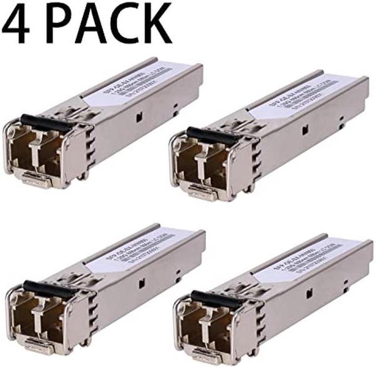 Alt view image 2 of 5 - 4 Pack 1.25G 850nm Multimode SFP LC Transceiver Fiber Module 550 Meters 1000Base-SX LC MMF for Cisco GLC-SX-MMD/SX-MM/SFP-GE-S,Fortinet,Ubiquiti UniFi UF-MM-1G,Mikrotik S-85DLC05D Meraki MA-SFP-1GB-SX