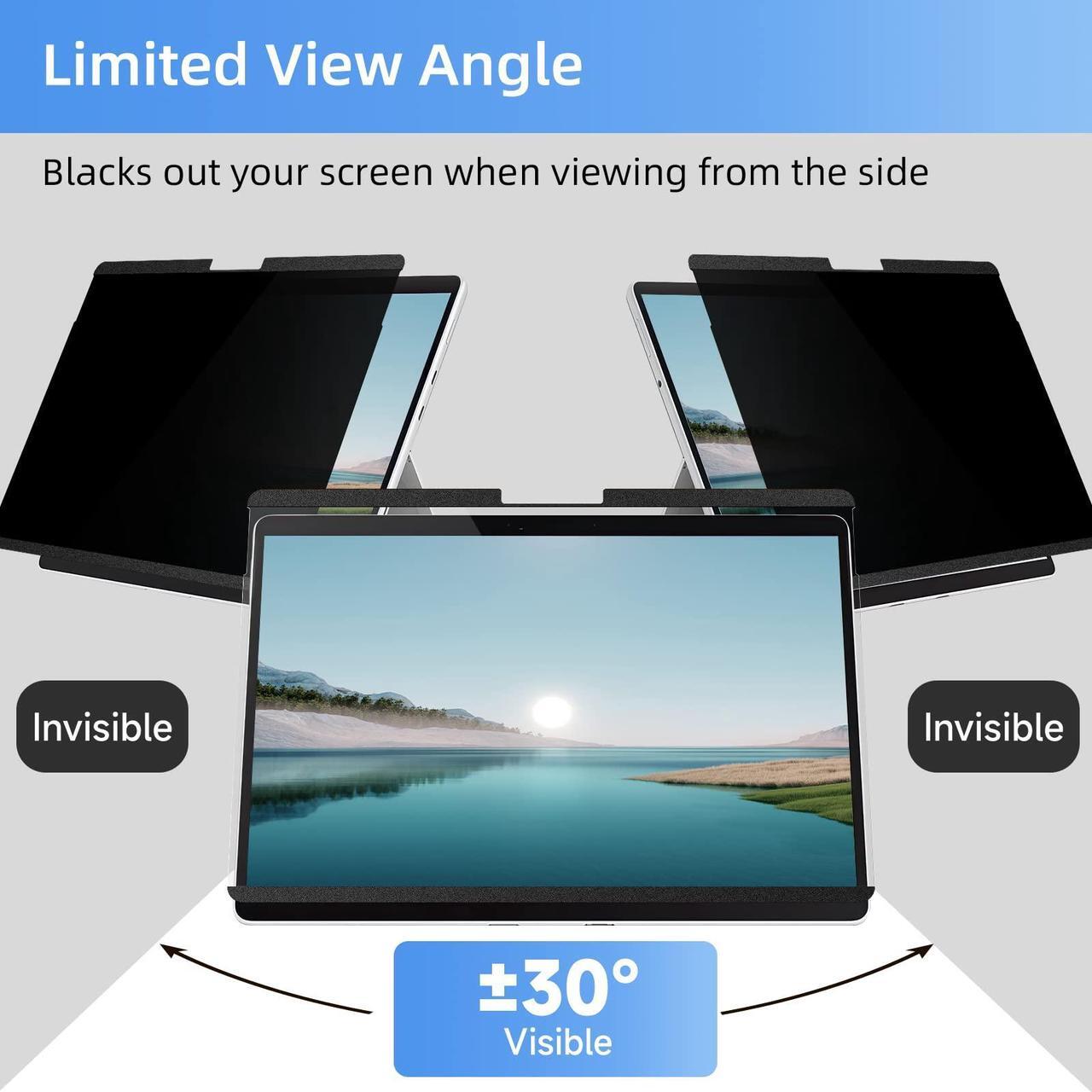 Alt view image 2 of 5 - Mamol Magnetic Privacy Screen for 15 inch Surface Laptop 5/4/3/2/1, Removable Anti Spy Glare Blue Light Filter, Microsoft Surface Laptop Privacy Screen Protector 15 in