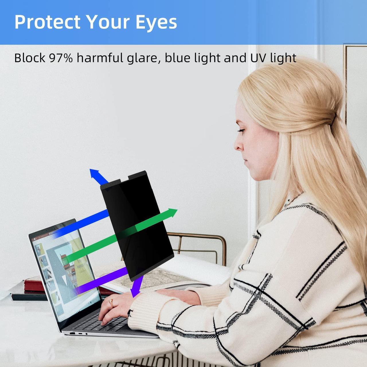 Alt view image 5 of 5 - Mamol Magnetic Privacy Screen for 15 inch Surface Laptop 5/4/3/2/1, Removable Anti Spy Glare Blue Light Filter, Microsoft Surface Laptop Privacy Screen Protector 15 in