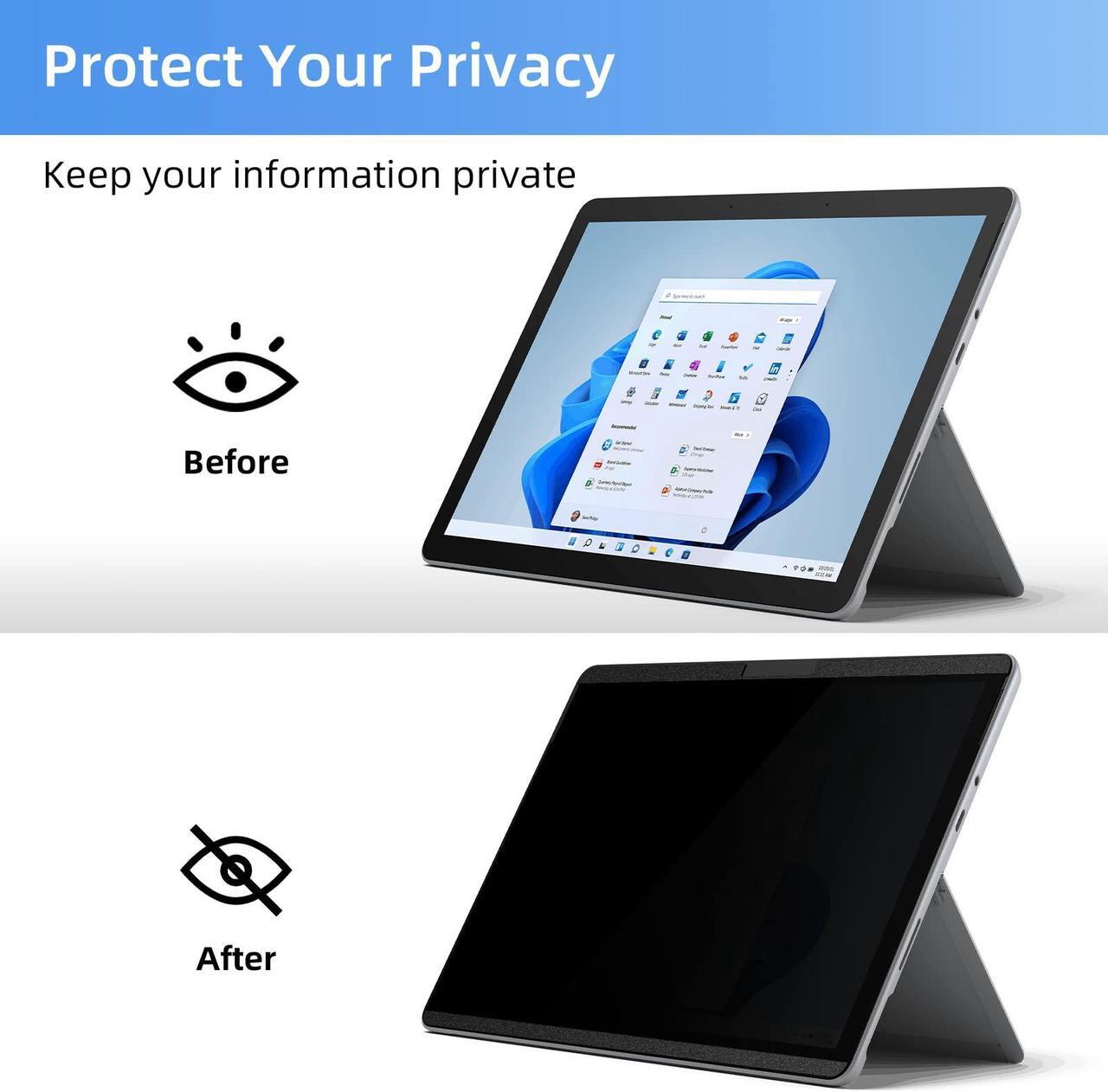 Alt view image 4 of 5 - Mamol Magnetic Privacy Screen for 15 inch Surface Laptop 5/4/3/2/1, Removable Anti Spy Glare Blue Light Filter, Microsoft Surface Laptop Privacy Screen Protector 15 in