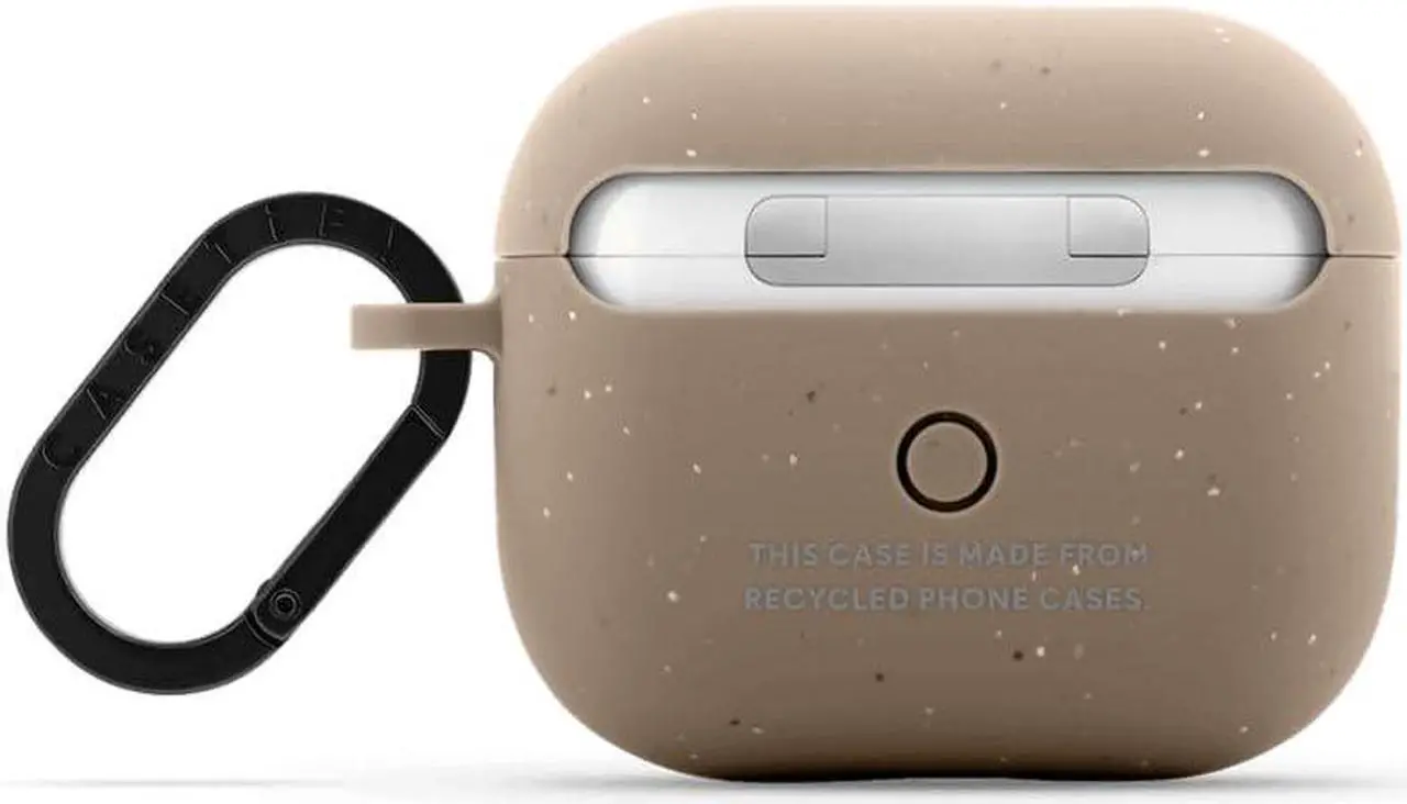 Alt view image 2 of 4 - CASETiFY Airpods (3rd Gen) Bounce Case with Ring - Elsa's Snowflake - Matte Taupe