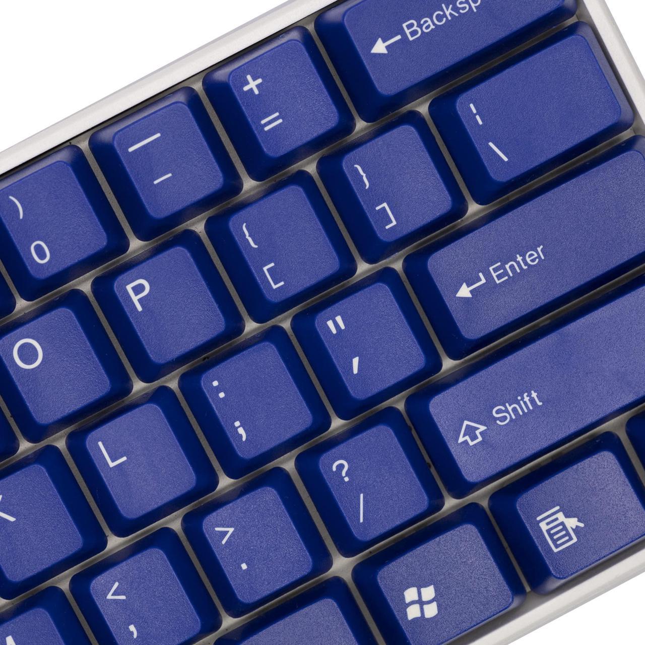 Alt view image 3 of 5 - TAI-HAO OEM Profile Blue Keycaps 117 ANSI Layout Compatible with All MX Types Keyboards(61/87/104/108+1.25 Fn + 1.75U/ 2U Shift Key) Custom Keycap Set