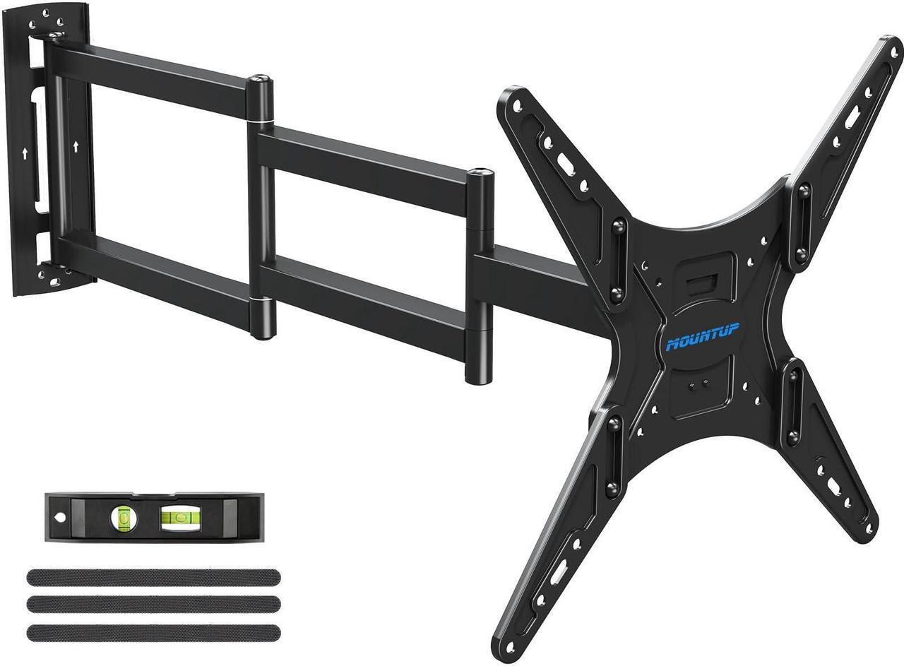 Main image of MOUNTUP Long Arm TV Wall Mount for Most 26-65 Inch TVs, Corner TV Mount with 37.4 Inch Extension Arm, Smooth Swivel Tilt Single Stud Full Motion TV Bracket Max VESA 400x400mm, Holds to 77 lbs, MU0047