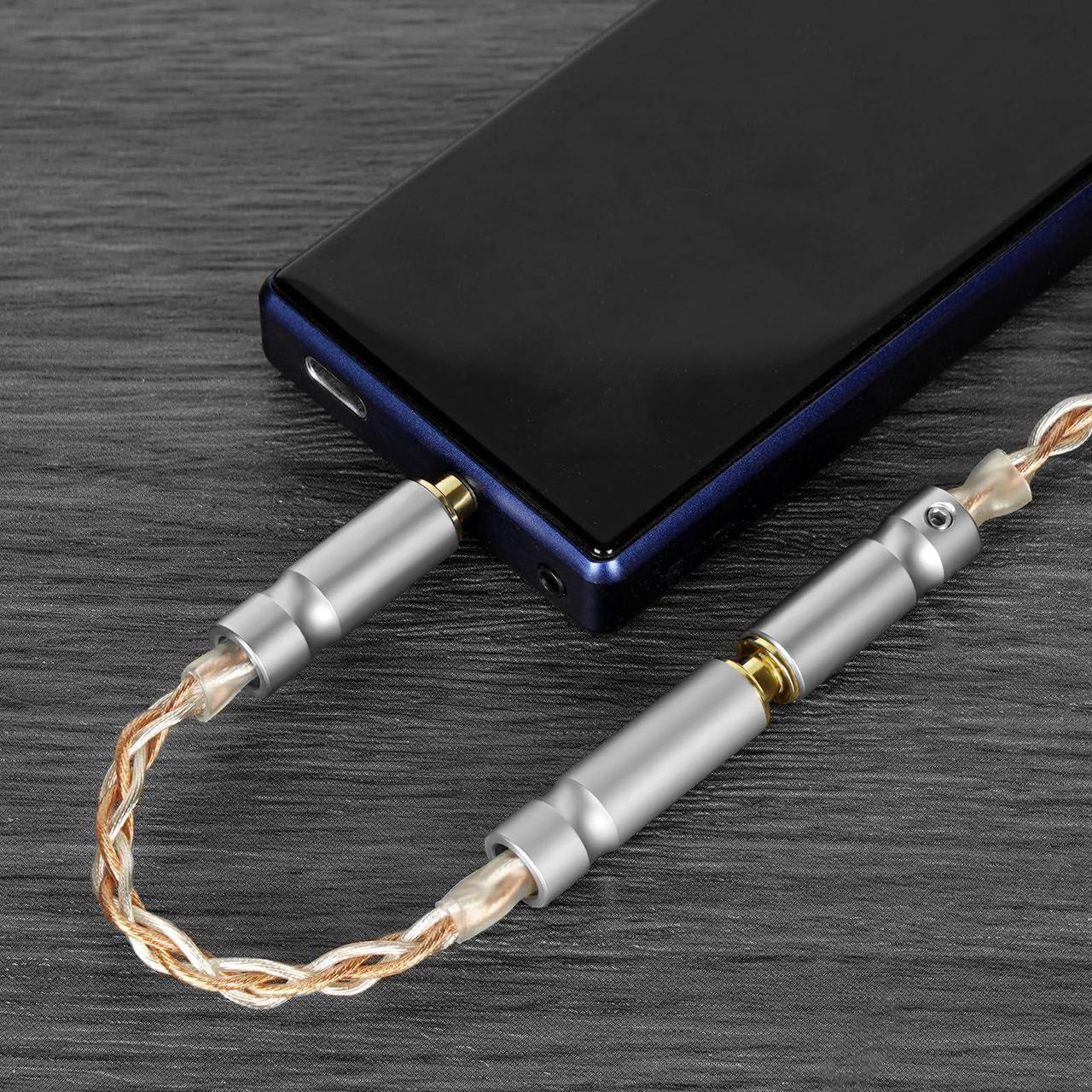 Alt view image 5 of 5 - Geekria 3.5mm (1/8'') Stereo Male to 2.5mm Balanced Female Headphones Adapter, Copper and Silverplated Upgrade Cable Conversion Audio Dongle Cable (0.5ft)