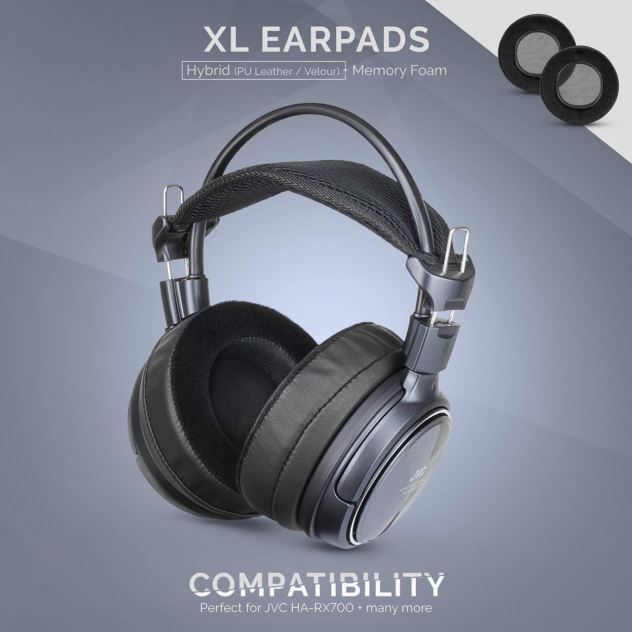 Alt view image 2 of 5 - Brainwavz XL Hybrid Memory Foam Earpads for AKG 701 & Many Other Large Over The Ear Headphones - Sennheiser, JBL, Bayerdynamic, HifiMan, ATH, Philips, Fostex, Sony Ear Pads