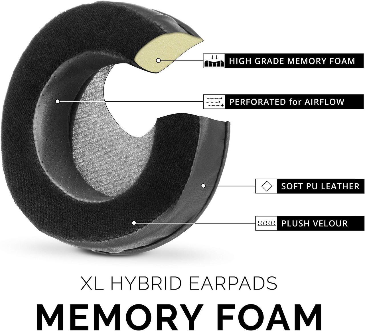 Alt view image 4 of 5 - Brainwavz XL Hybrid Memory Foam Earpads for AKG 701 & Many Other Large Over The Ear Headphones - Sennheiser, JBL, Bayerdynamic, HifiMan, ATH, Philips, Fostex, Sony Ear Pads