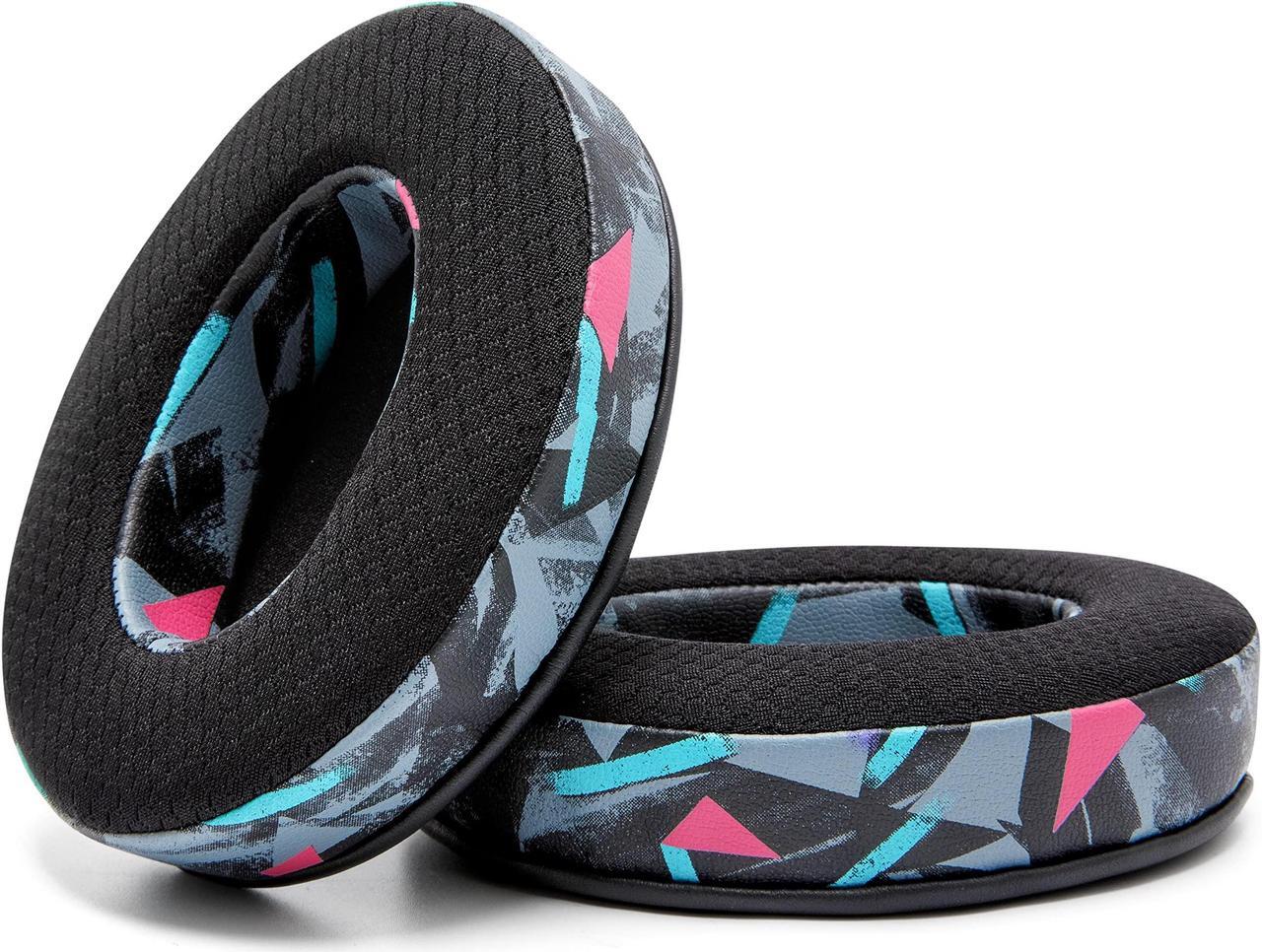 Alt view image 5 of 5 - WC Freeze Hybrid Fabric Cooling Gel Replacement Earpads - Compatible with HyperX Cloud, Steelseries Arctis, ATH M50X, Turtle Beach Stealth & More - Comfortable & Cooler for Longer | 90's Black