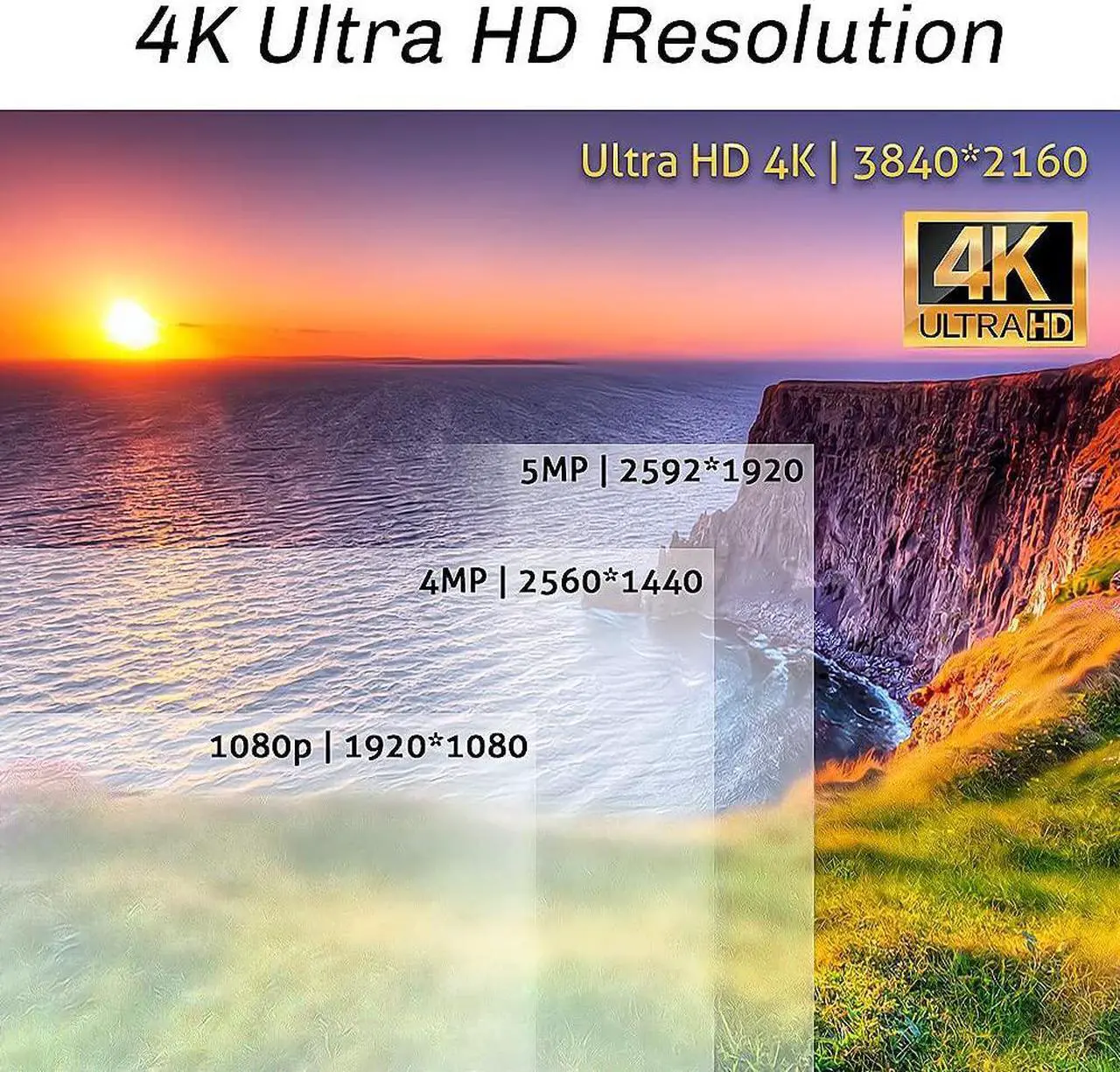 Alt view image 2 of 5 - GW Security 4K 8MP Outdoor/Indoor PoE IP Microphone Smart AI Dome Security Camera (GW8533MIC)