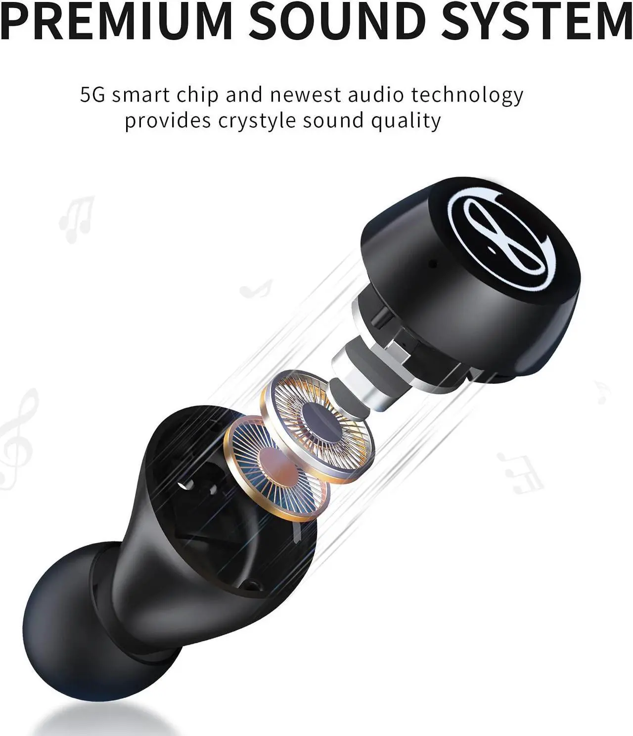 Alt view image 3 of 5 - Instiwitt Wireless Earbuds for Kids Boys Bluetooth Earphones with Mic Clear Calls IPX5 Water Resistant Earbuds 36H Cyclic Playtime Fit Small Ears with Charging Case for Work