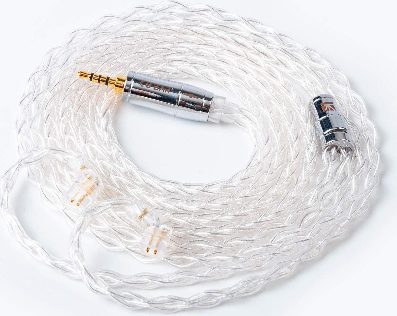 Main image of 8 Core QDC Earphone Cable-KBEAR [Limpid Pro] Upgrade Cable, 4N Pure Silver Cable, IEM Detachable Cable with 2.5mm Plug, Suit for ZS10-PRO AS16 ASF EDX EDXPRO AST DQ6 EDS ED10 (QDC, 2.5Silver)