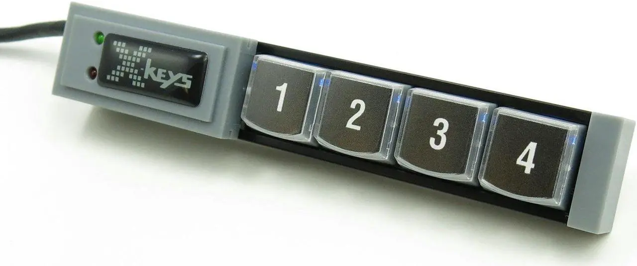 X-keys USB Programmable KVM Keypads and Keyboards (4 Key, Black ...