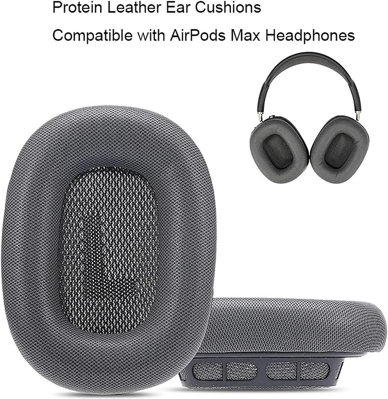 Alt view image 3 of 4 - Replacement Ear Cushion Upgraded Earpads for AirPods Max Headphones Protein Leather Ear Pads Covers with Memory Foam and Magnetic for AirPods Max Grey