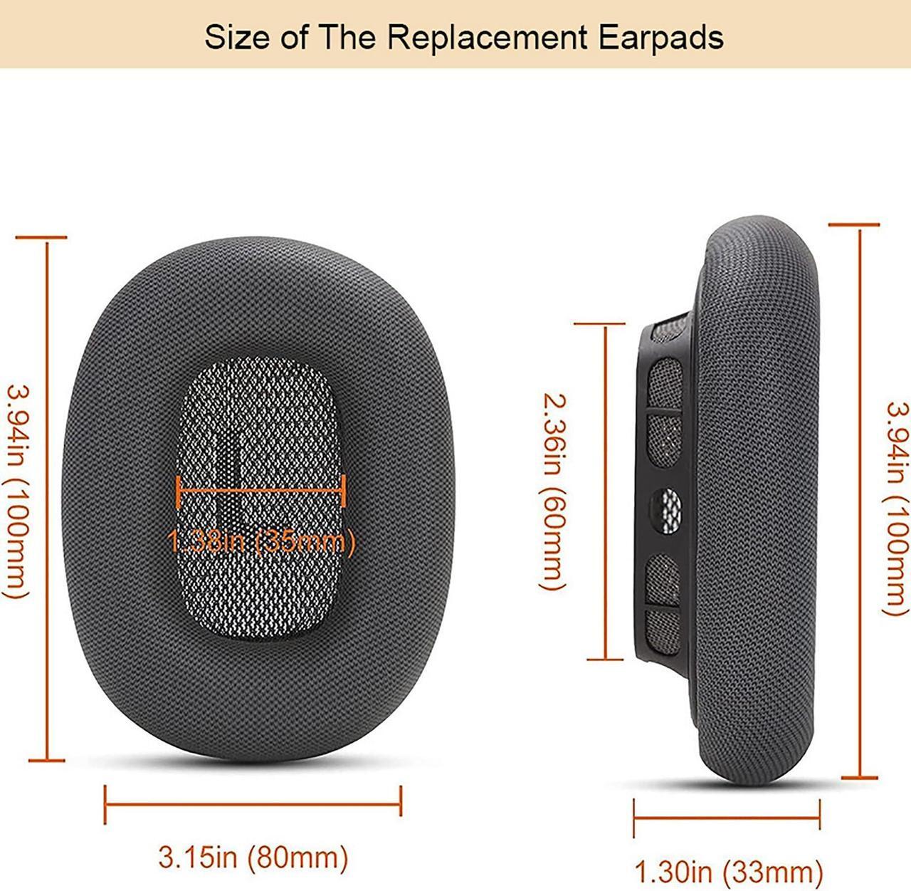 Alt view image 2 of 4 - Replacement Ear Cushion Upgraded Earpads for AirPods Max Headphones Protein Leather Ear Pads Covers with Memory Foam and Magnetic for AirPods Max Grey