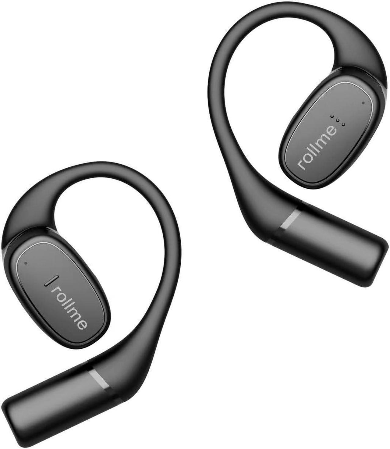 Alt view image 3 of 5 - rollme Liberty One Open Ear Headphones, Wireless Earbuds with Earhooks, Secure Fit, Ergonomic Design, Bluetooth 5.3, IPX5 Water-Resistant, Sweat Resistant, Fast Charging, 30HRS Playtime(Black)