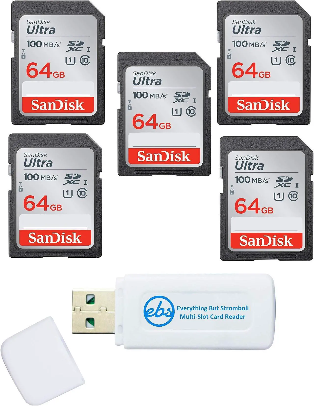 SanDisk 32GB Ultra SDHC Memory Card + Card Reader Bundle - Class 10 For Sony Cyber-shot Cameras