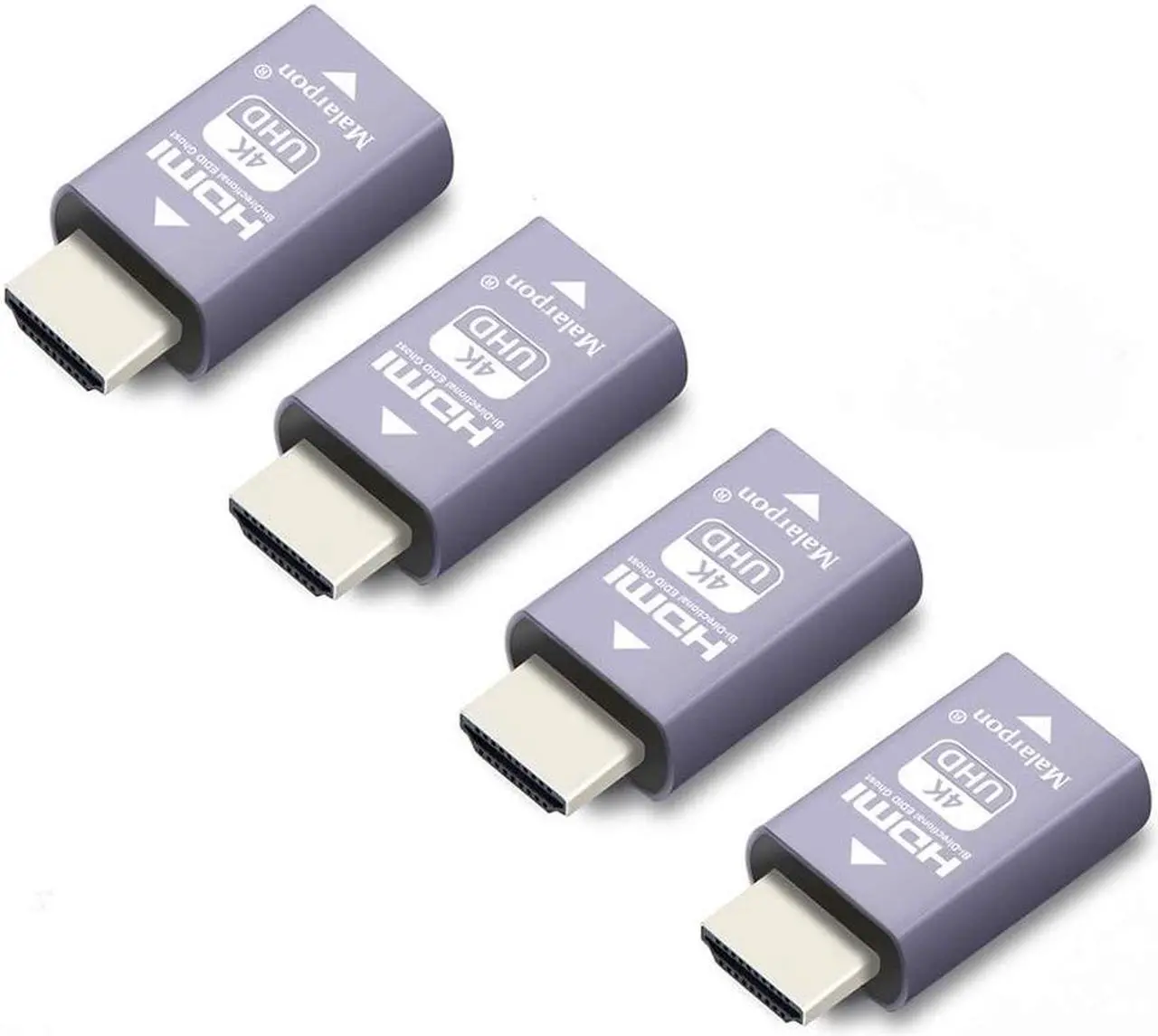 Alt view image 5 of 5 - Malarpon Hdmi Edid Emulator Passthrough 3rd Generrtion Aluminum fit Headlesskeep The EDID of The Monitor Active Switches and Extenders 3840x2160@59Hz 2P