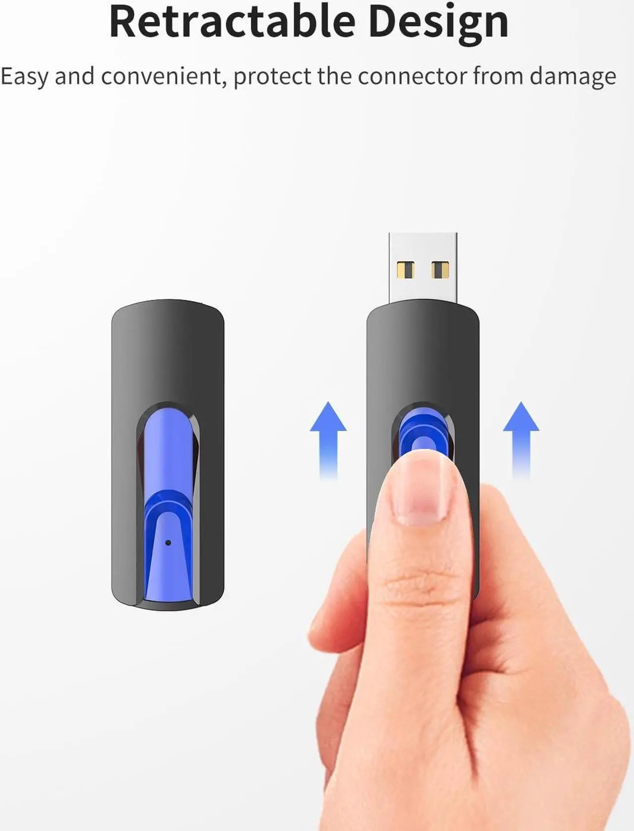 Alt view image 5 of 5 - RAOYI 10Pcs 8GB USB Flash Drives Slide Retractable Memory Stick Bulk USB 2.0 Thumb Drive Jump Drive Zip Drive USB Sticks Data Storage Backup for PC Mac (8G, 10 Mixed Color)