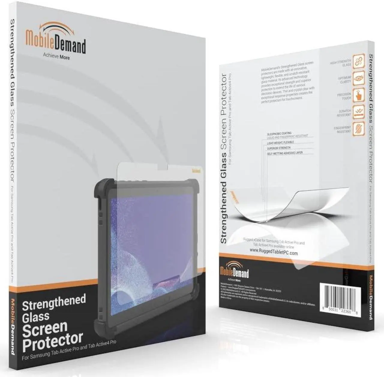 Alt view image 3 of 3 - MobileDemand Premium Glass Screen Protector for Samsung Galaxy Tab Active Pro and Tab Active4 Pro  Chemically Strengthened Glass  Scratch and Chip Protection  Optimum Clarity  Liquid and