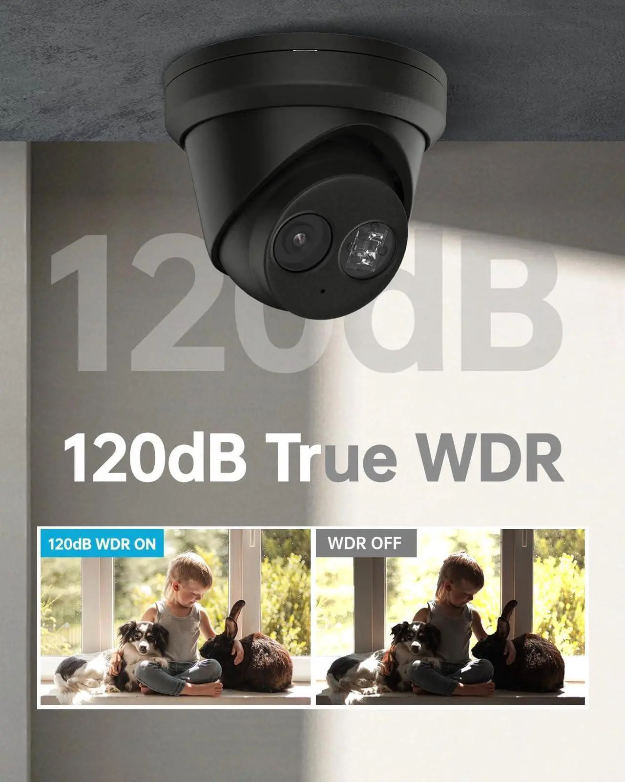 Alt view image 5 of 5 - DS-2CD2383G2-IU 2.8mm Black HIK 4K 8MP PoE Fixed Turret IP Camera Outdoor Indoor with Human/Vehicle Detection, Built-in Microphone, H.265+, IP67 Waterproof, Compatible with HIK NVR/Hik-Connect