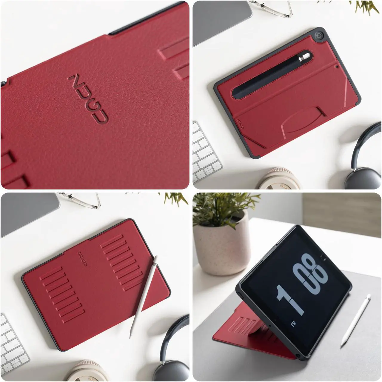 Alt view image 4 of 5 - ZUGU CASE for 10.2 Inch iPad 9th Generation Case 7th / 8th Generation Case (2021/2020/2019) | Protective, Thin, Sleek Design, Magnetic Stand, Sleep/Wake Cover | Magnetic Cover | Red