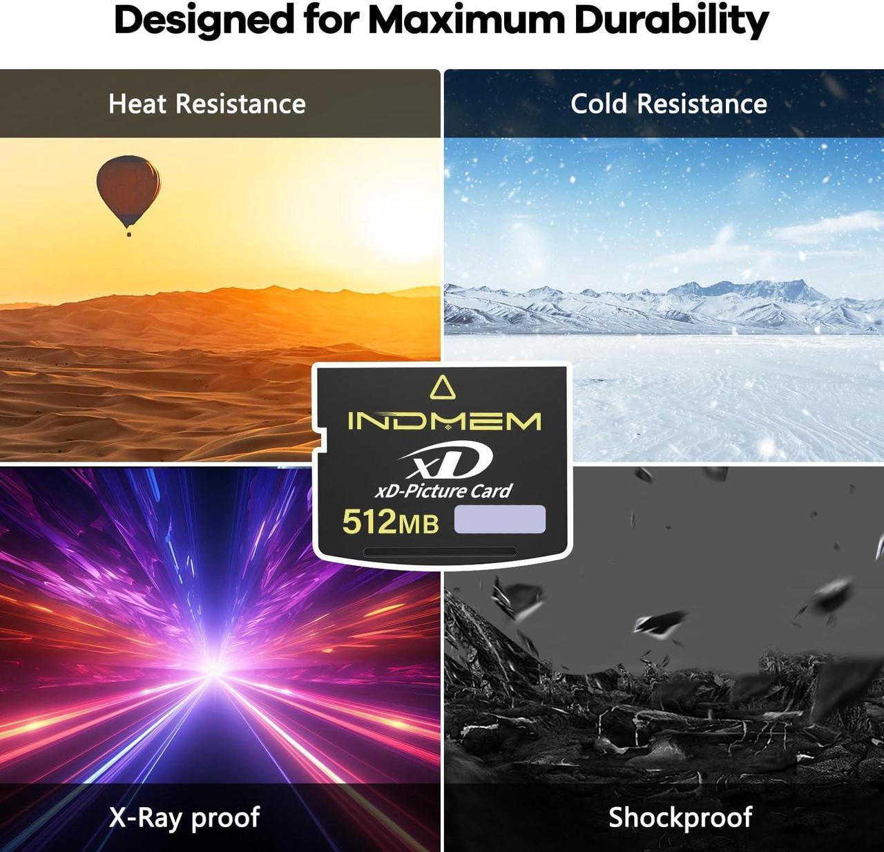 Alt view image 5 of 5 - xD-Picture Card 512MB,512MB Xd Flash Memory Cards Compatible with Olympus Fujifilm Old Digital Cameras,Support Panorama Function (Tpye Standard)
