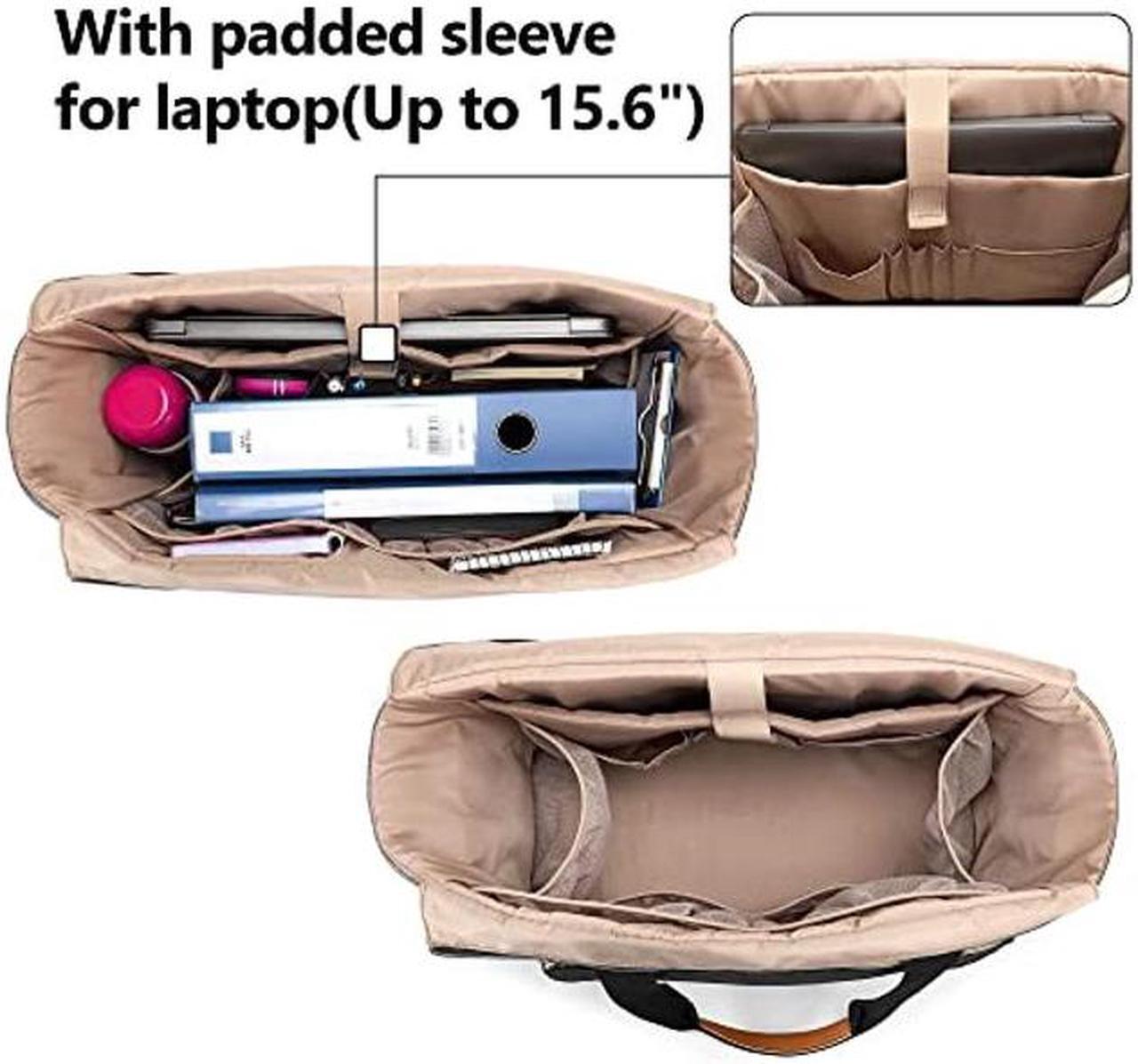 Alt view image 2 of 5 - CURMIO Teacher Tote Bag for Women, Portable Teacher Work Bag with Padded Sleeve and Compartments for Laptop