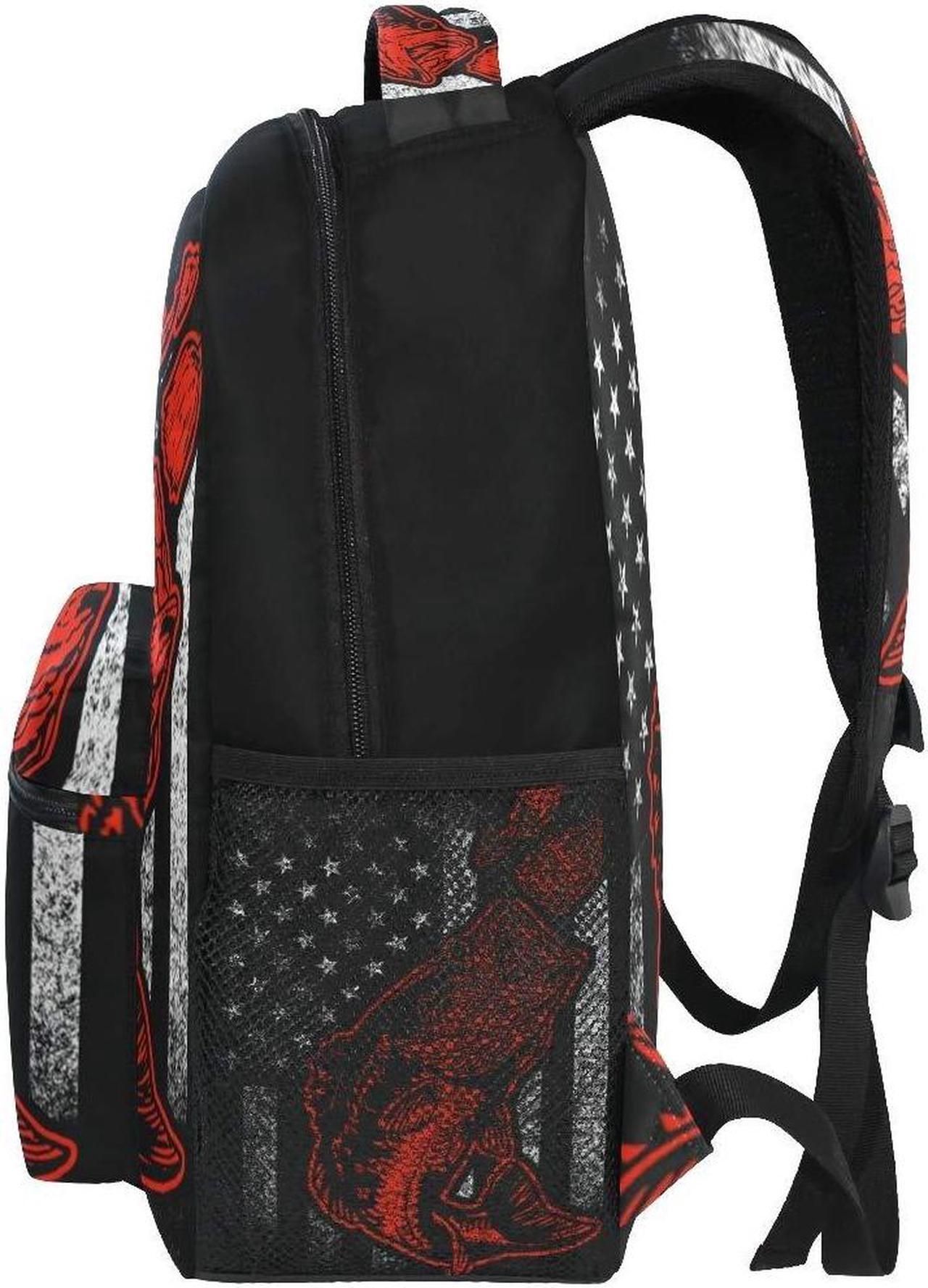 Alt view image 5 of 5 - Nerxy Bass Fishing Lure And American Flag Casual Backpack Bag, Fashion Lightweight Backpacks for Holiday Gifts One Size