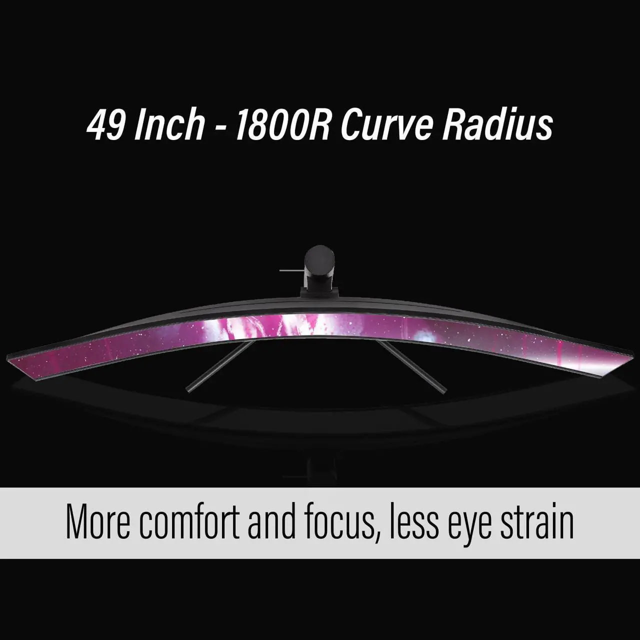 Alt view image 5 of 5 - Deco Gear 49" Curved Ultrawide Gaming Monitor | 32:9 | 3840x1080 | 144Hz | 3000:1 | E-LED | 2 HDMI | 2 Display Port
