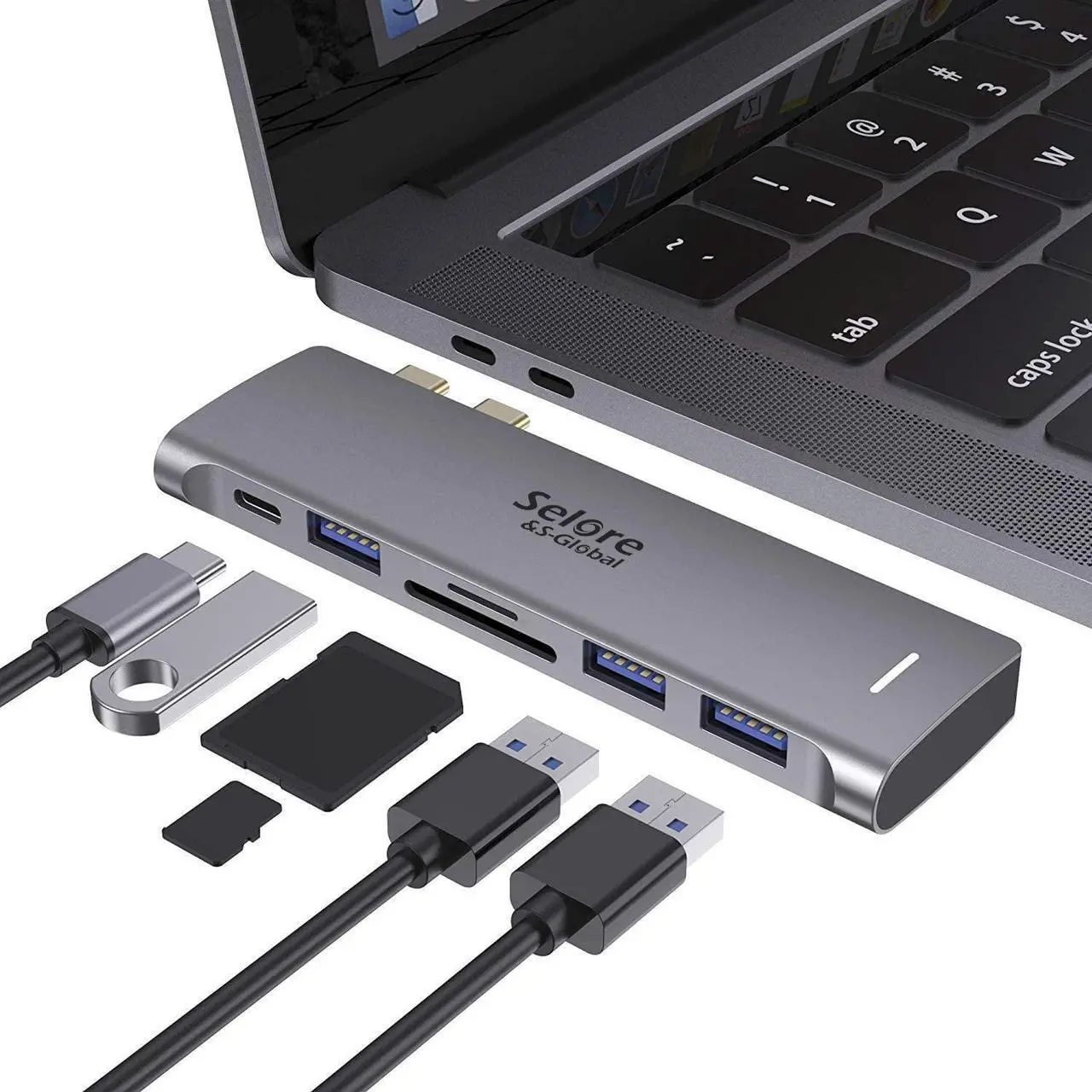 Alt view image 2 of 5 - MacBook Adapter+USB C to HDMI VGA Adapter