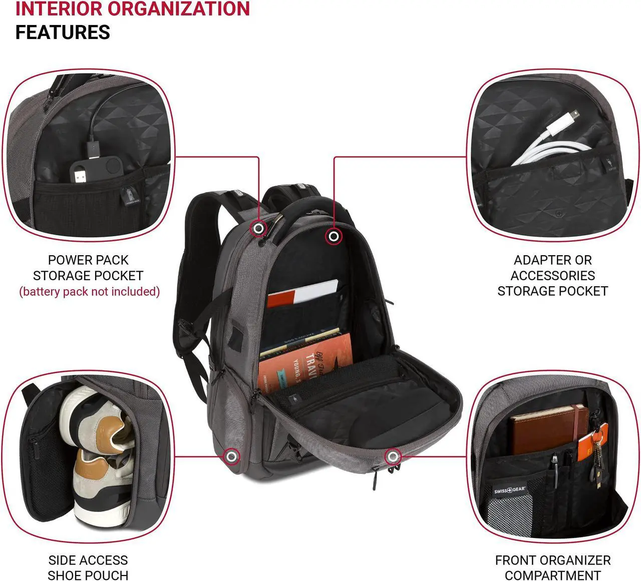 Alt view image 4 of 5 - SwissGear ScanSmart Laptop Bag, Grey Ballistic, Fits 15-Inch Notebook